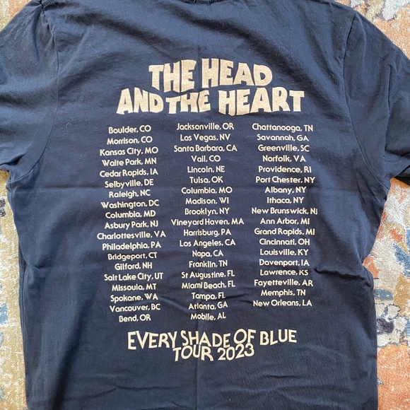 The Head And The Heard Every Shade Of Blue Tour 2023 T shirt - Large - Picture 3 of 3